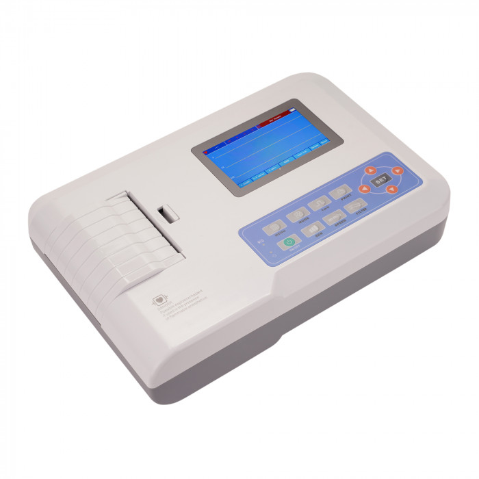 Электрокардиограф Med-Mos ECG300G  -  компактный 3-канальный прибор для точной диагностики сердца в больницах, поликлиниках и амбулаториях